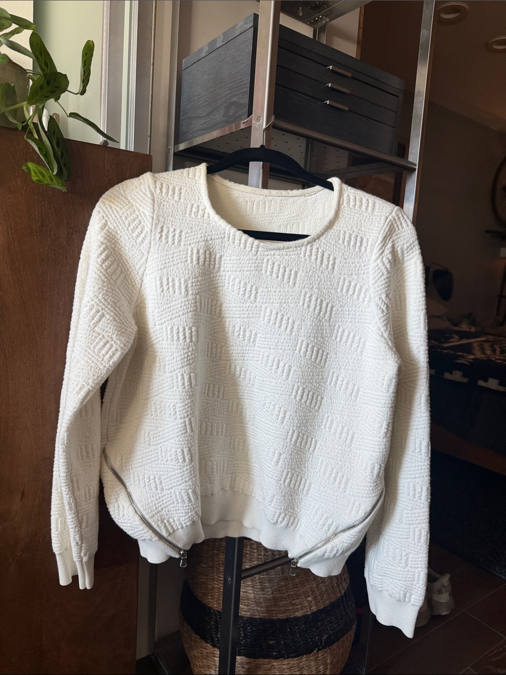 Anthropologie Textured Sweatshirt